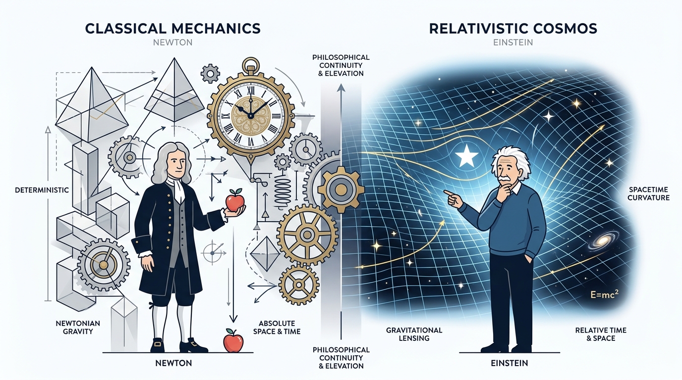 Phủ định biện chứng trong vật lý: Newton và Einstein